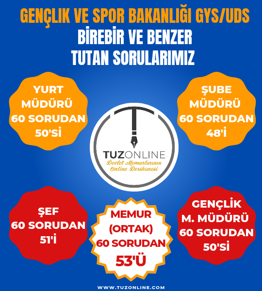 Gençlik ve Spor Bakanlığı GYS/UDS TUTAN SORULARIMIZ